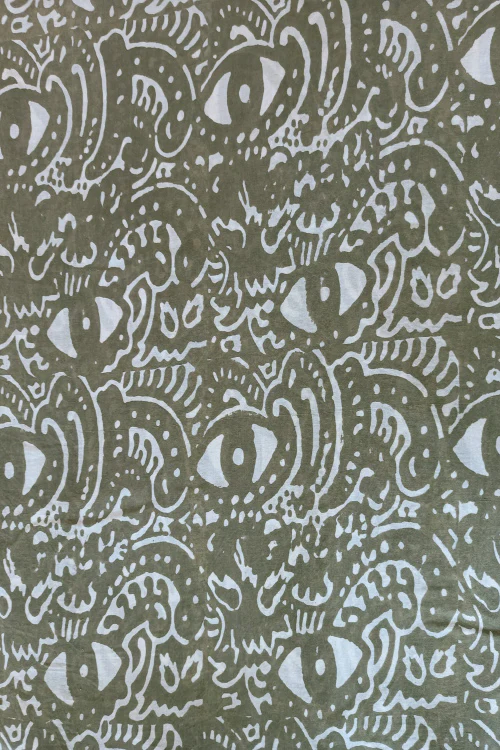 Creative Bee 'ORION' Natural Dye Block Print Cotton Fabric - Image 2