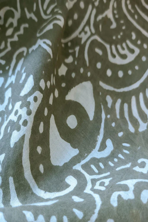 Creative Bee 'ORION' Natural Dye Block Print Cotton Fabric - Image 3