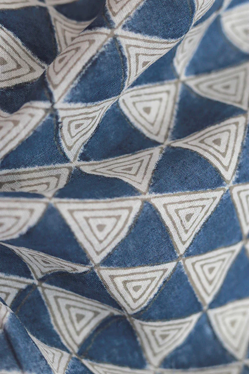 Creative Bee 'palolem' Natural Dye Block Print Cotton Stole - Image 2