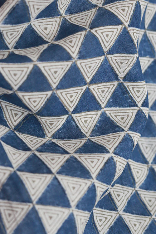 Creative Bee 'palolem' Natural Dye Block Print Cotton Stole - Image 3