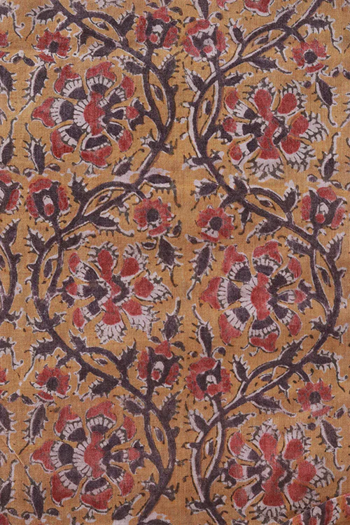 Creative Bee 'phoolon' Natural Dye Block Print Cotton Fabric (0.50 meter)