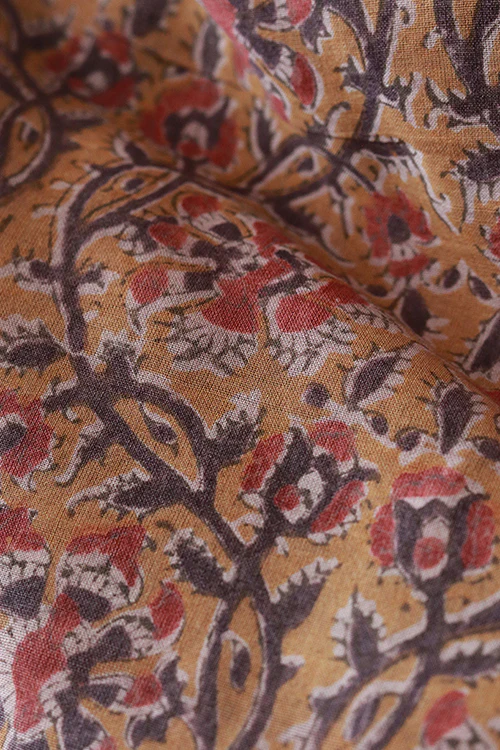Creative Bee 'phoolon' Natural Dye Block Print Cotton Fabric (0.50 meter) - Image 2