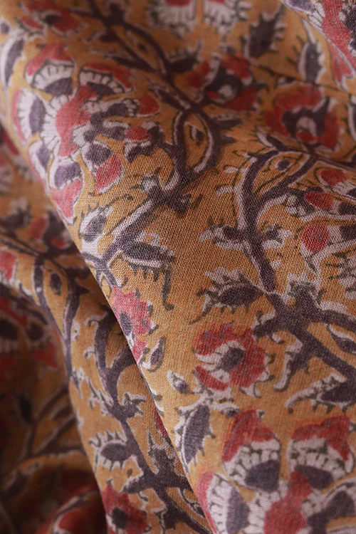 Creative Bee 'phoolon' Natural Dye Block Print Cotton Fabric (0.50 meter) - Image 3