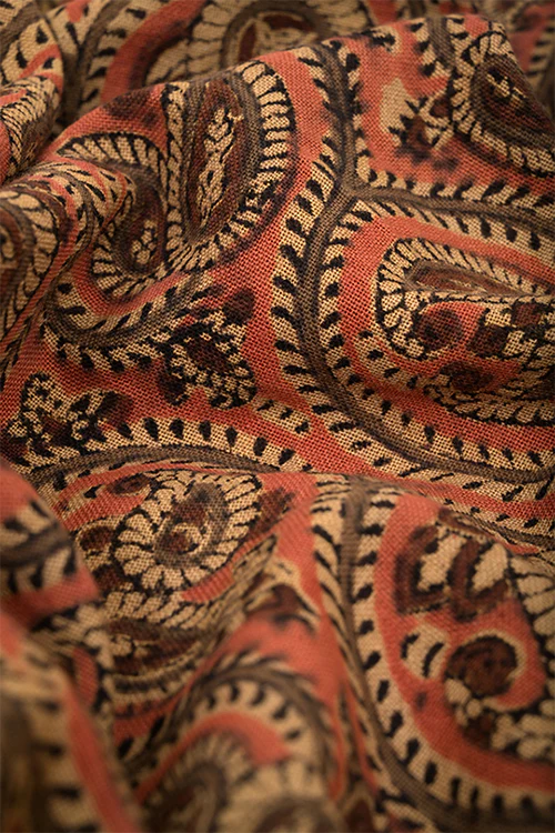 Creative Bee 'pismo' Natural Dye Block Print Cotton Stole - Image 3