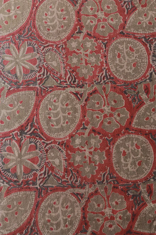 Creative Bee 'pristine' Natural Dye Block Print Cotton Fabric(0.50 meter)