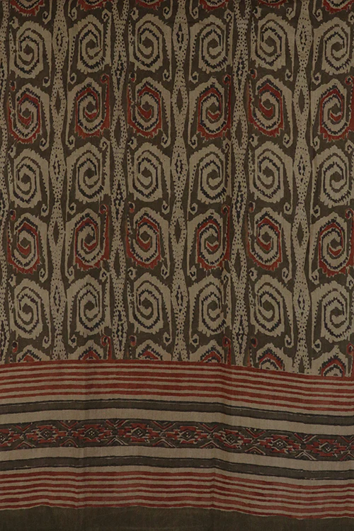 Creative Bee 'saleri' Natural Dye Block Print Cotton Stole - Image 5