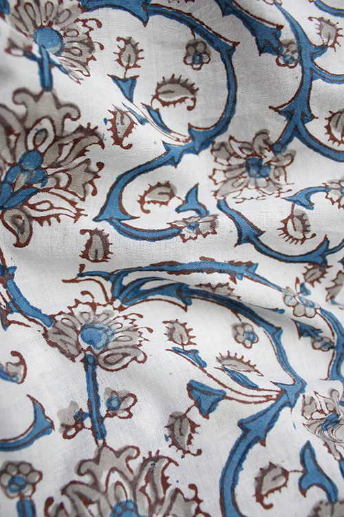 Creative Bee 'SETH' Natural Dyed Block Printed Cotton Fabric X 0.50 Meter - Image 3