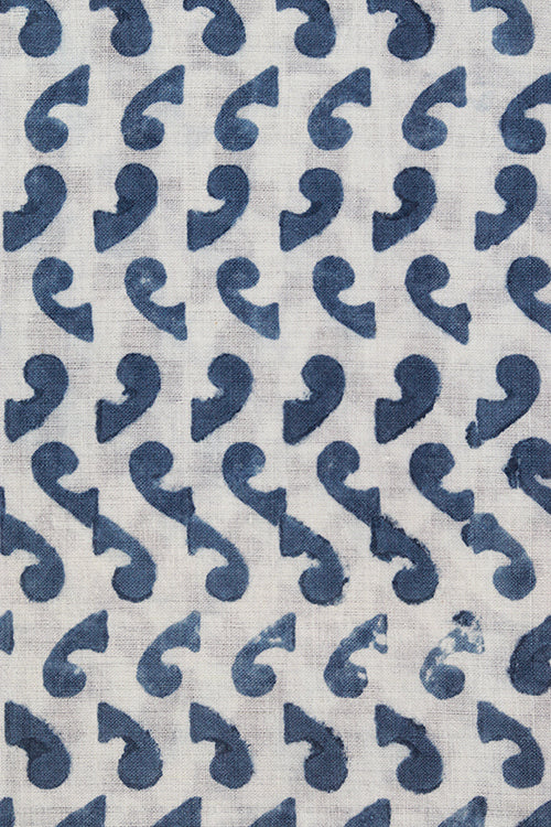 Creative Bee 'siesta' Natural Dye Block Print Cotton Fabric (0.50 meter) - Image 3