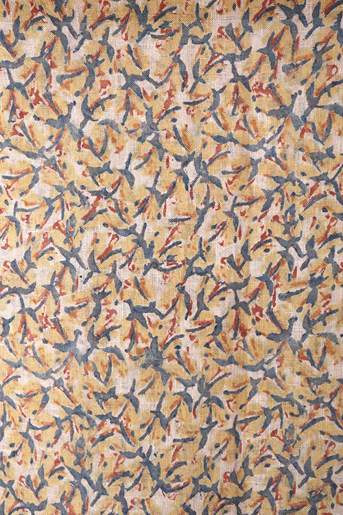 Creative Bee 'sunshine' Natural Dye Block Print Linen Stole - Image 4
