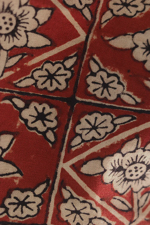 Creative Bee 'TILE' Natural Dye Block Print Cotton Fabric (0.5 Meter) - Image 4