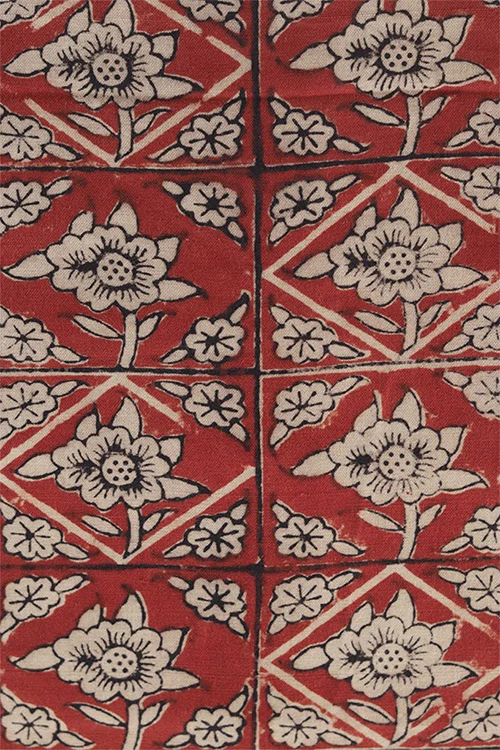 Creative Bee 'TILE' Natural Dye Block Print Cotton Fabric (0.5 Meter) - Image 5