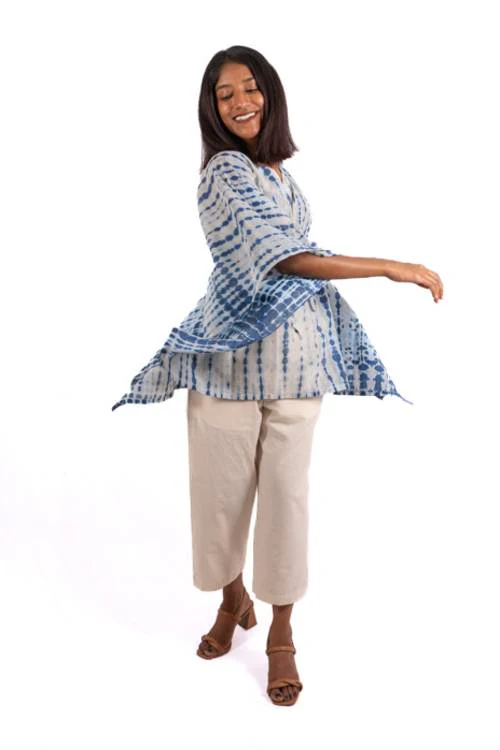 Creative Bee 'UMBRA' Natural Dye, Shibori Short Kaftan - Image 6
