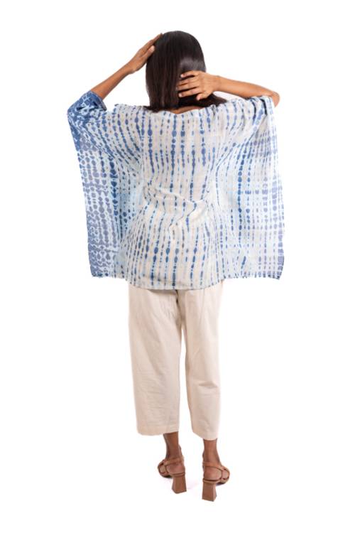 Creative Bee 'UMBRA' Natural Dye, Shibori Short Kaftan - Image 8