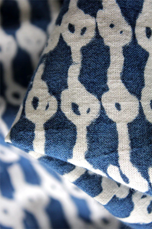 Creative Bee 'vandoor' Natural Dye Block Print Cotton Fabric (0.50 meter) - Image 3