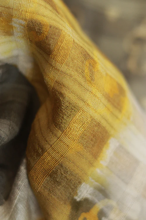 Creative Bee 'Vibhori' Natural Dye Shibori Silk Dupatta - Image 2