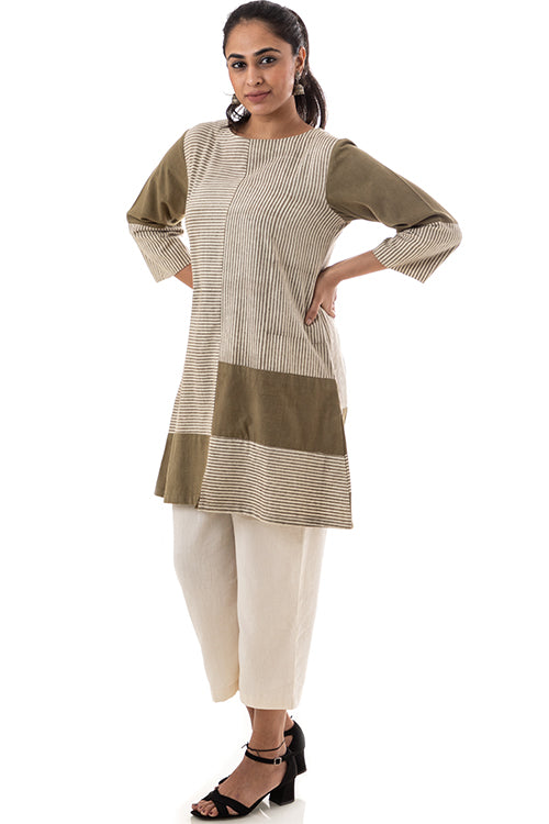 Creative Bee 'VOYAGE' Natural Dyed Handwoven Pure Cotton Travel Tunic - Image 4