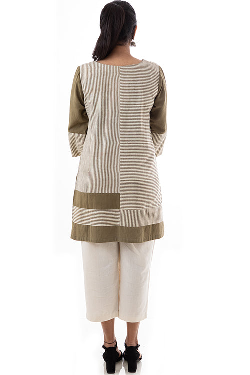 Creative Bee 'VOYAGE' Natural Dyed Handwoven Pure Cotton Travel Tunic - Image 6