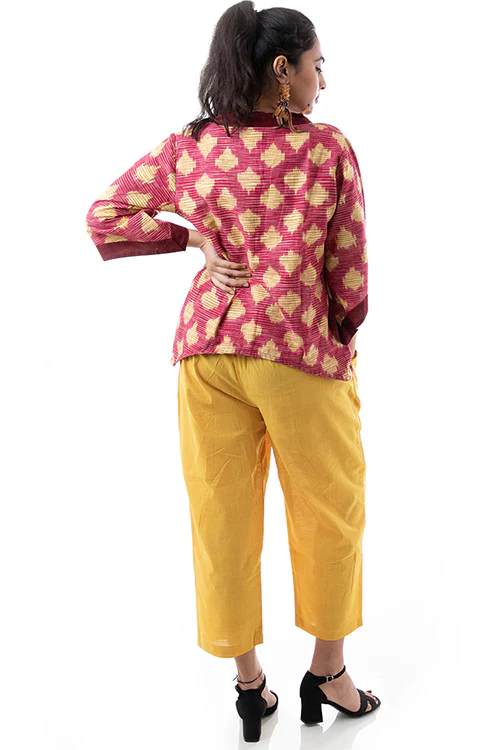 Creative Bee 'ZULU' Handwoven Ikat Cotton Shrug - Image 6