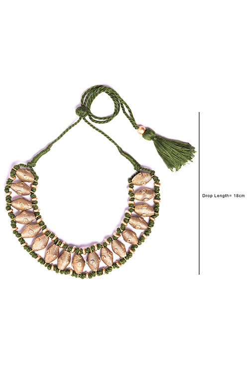 Miharu Brass Thread Choker Necklace D86 - Image 5