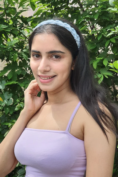 House of Macrame Dainty headband - Pastel blue - Image 4