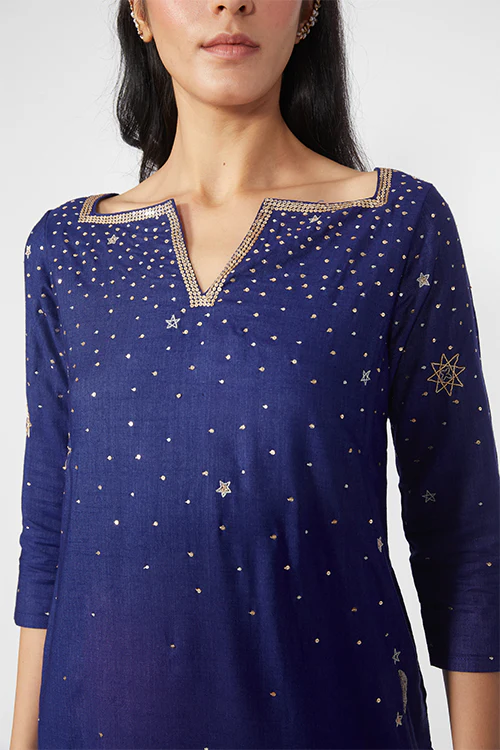 Okhai 'Daystar' Embroidered Kurta Pant Dupatta Set - Image 5