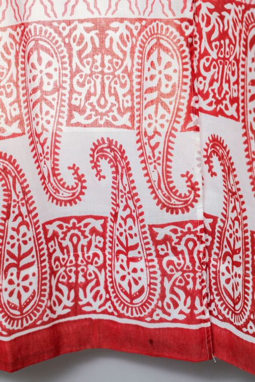 Sooti Syahi Dazzling Rose Hand Block Printed Window Curtain - Image 4