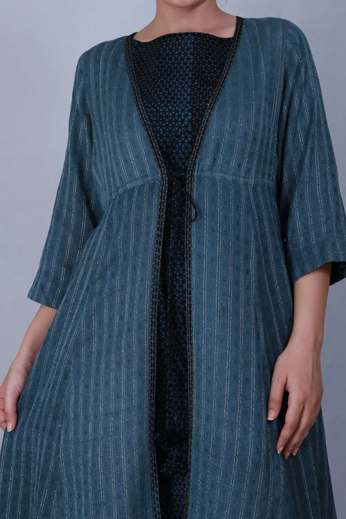Dharan " Glam Dress" Black Block Printed Kurta Set Of 2 - Image 3