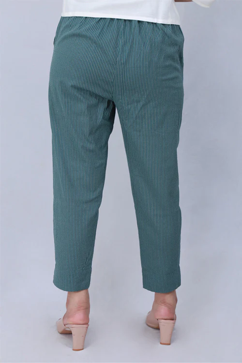 Dharan 'Green Narrow Pant' Green Woven Pants - Image 5