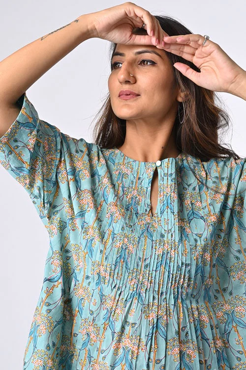 Dharan "Kuhu Top" Jade Block Printed Top - Image 4