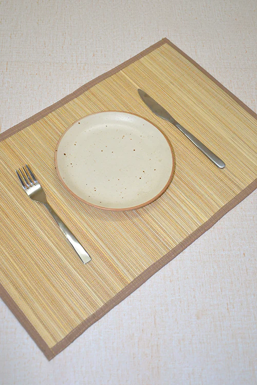 Dharini Bamboo Plain Placemats (Set Of 6) - Natural - Image 6