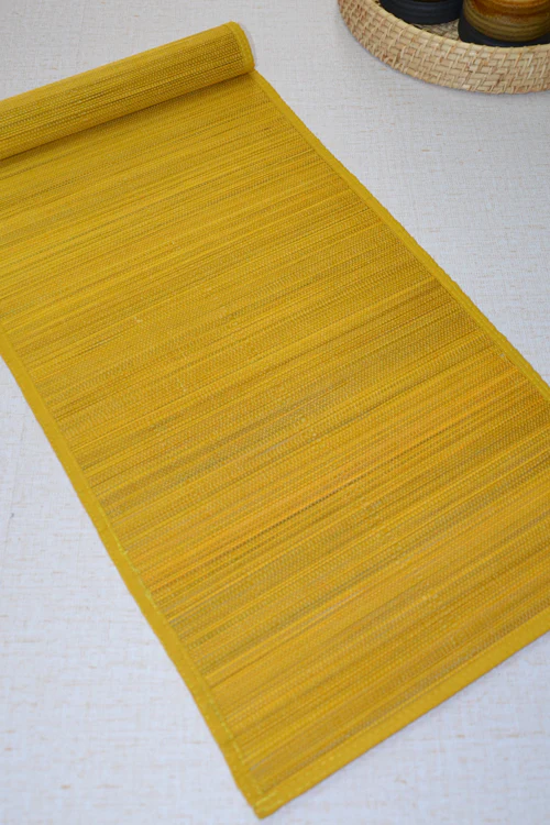 Dharini Bamboo Plain Runner Medium - Yellow