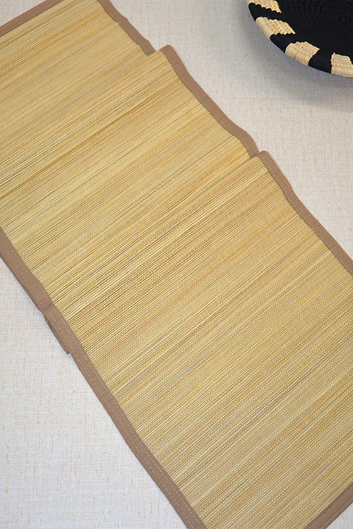 Dharini Bamboo Plain Runner Medium - Natural