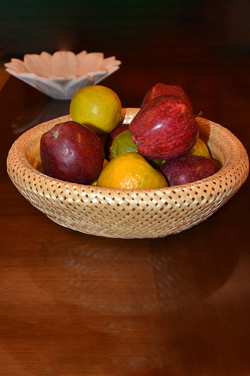 Dharini Bamboo Round Bread & Utility Basket Natural - Image 3