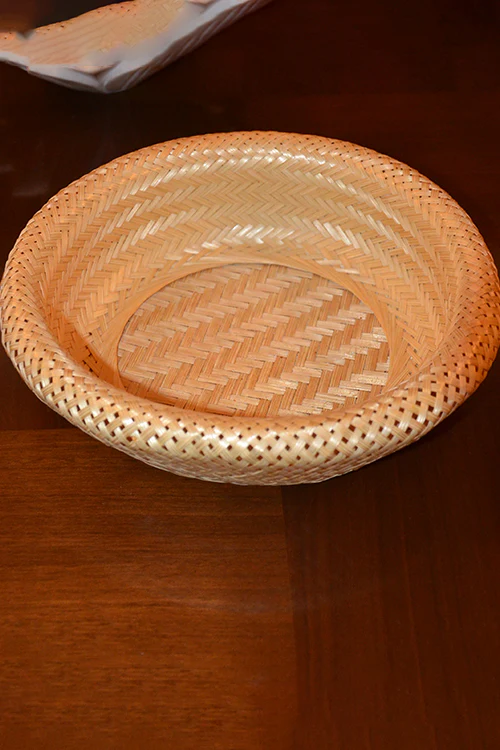 Dharini Bamboo Round Bread & Utility Basket Natural - Image 4