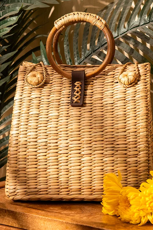 Dharini Kauna Hand Bag Natural - Image 3