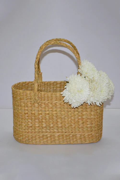 Dharini Kauna Oval Basket Bag - Image 3