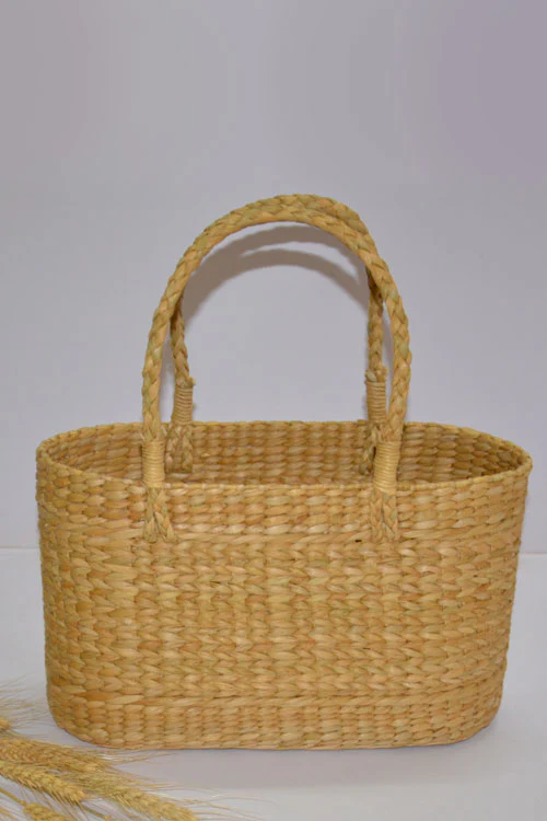 Dharini Kauna Oval Basket Bag - Image 4