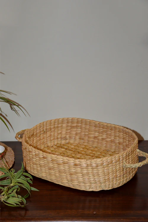 Dharini Kauna Oval Basket (Natural) - Image 3