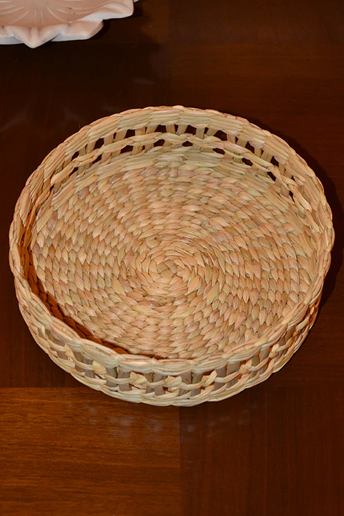 Dharini Kauna Round Bread & Utility Basket Natural - Image 4