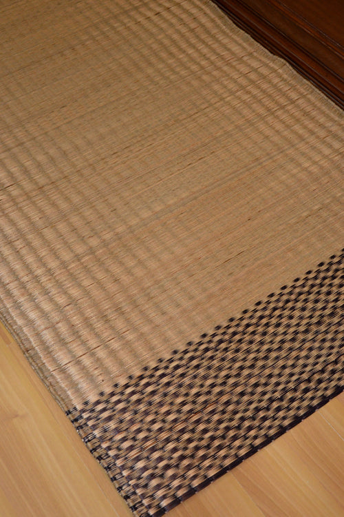 Dharini Madurkathi Floor Mat (3Ft x 6Ft) (Natural-Charcoal)