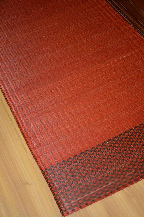 Dharini Madurkathi Floor Mat (3Ft x 6Ft) (Red-Charcoal)