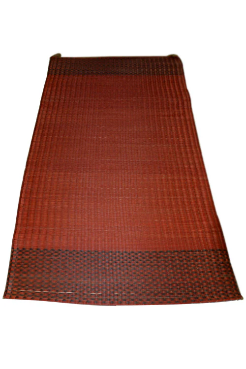 Dharini Madurkathi Floor Mat (3Ft x 6Ft) (Red-Charcoal) - Image 3