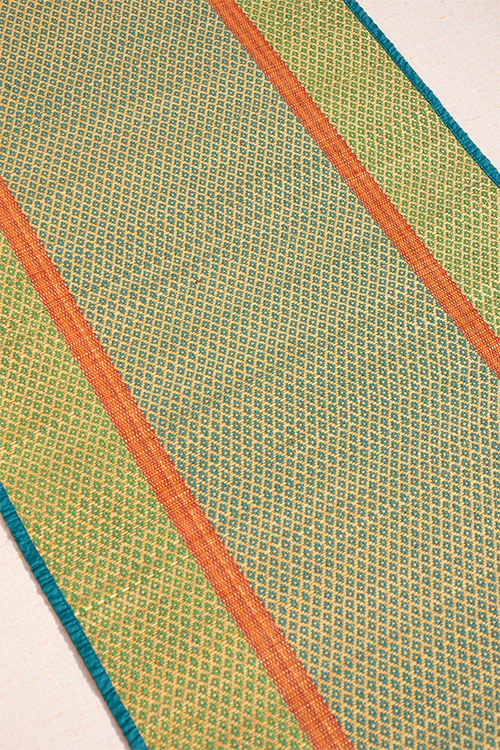 Dharini Madurkathi Floor Mat Blue Green (2Ft X 5Ft)