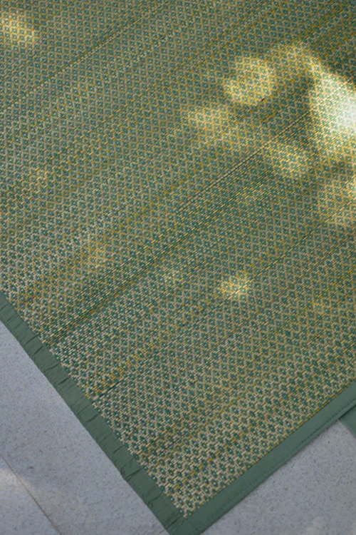Dharini Madurkathi Floor Mat Olive Green (2ft x 5ft) - Image 3