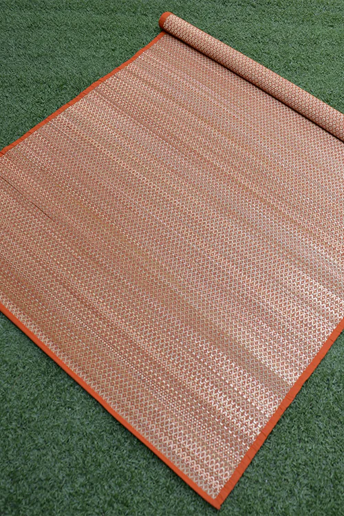 Dharini Madurkathi Floor Mat Orange (3Ft X 6Ft) - Image 3