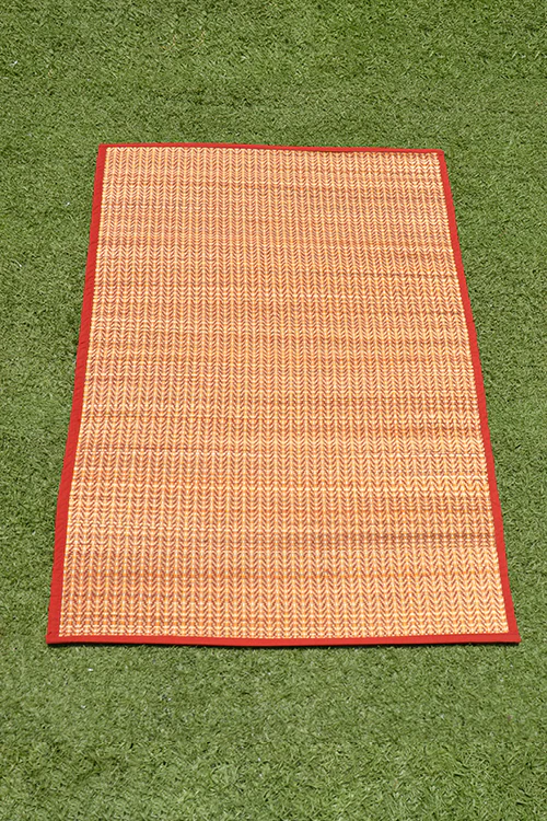 Dharini Madurkathi Mediation And Puja Mat Maroon (2Ft X3Ft) - Image 3