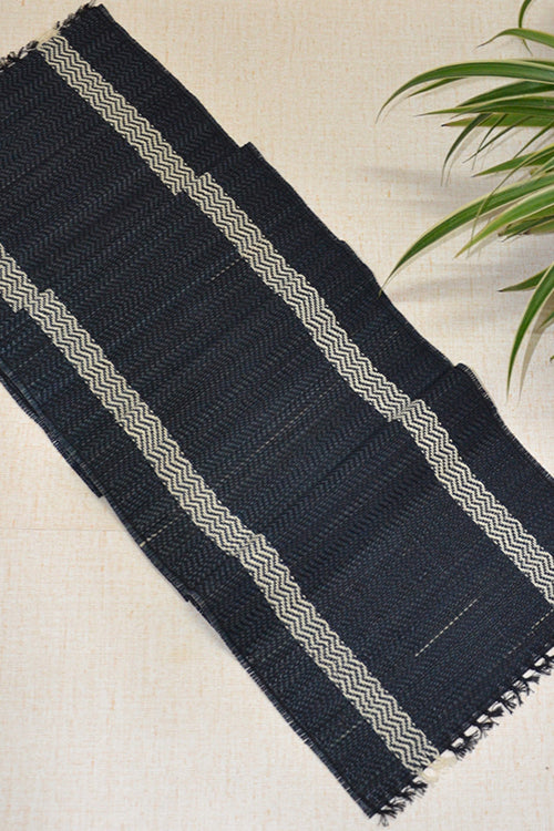 Dharini Madurkathi & Sabai Tassels Dining Set Charcoal (Set Of 9) - Image 3