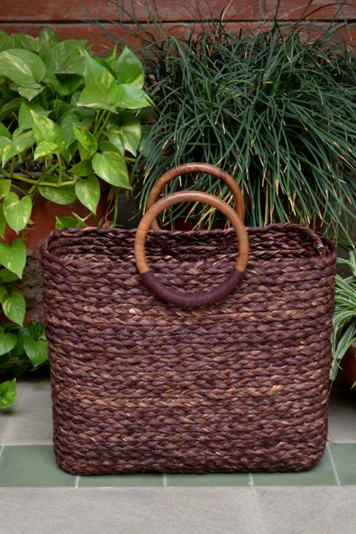 Dharini Sabai Hand Bag (Brown) - Image 4