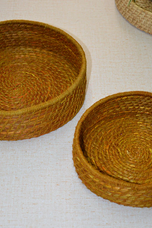 Dharini Sabai & Jute Baskets Mustard (Set Of 2) - Image 2
