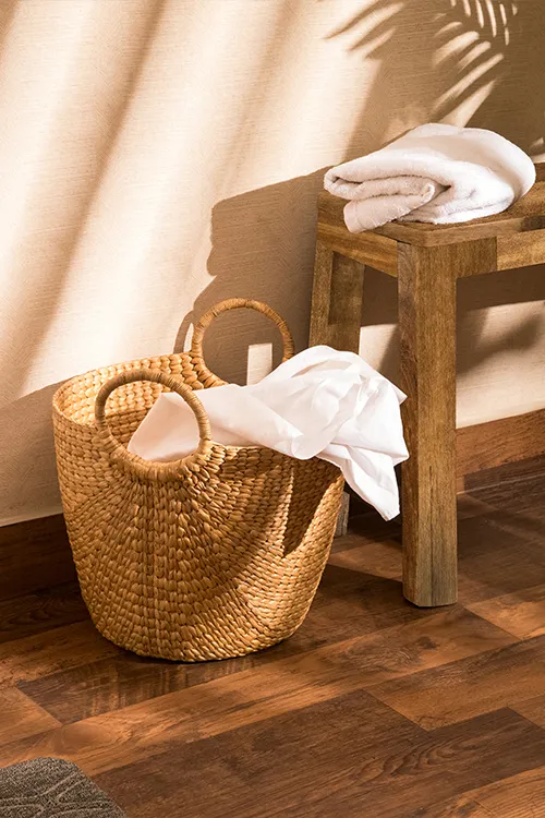 Dharini Water Hyacinth Laundry Basket Small - Image 3